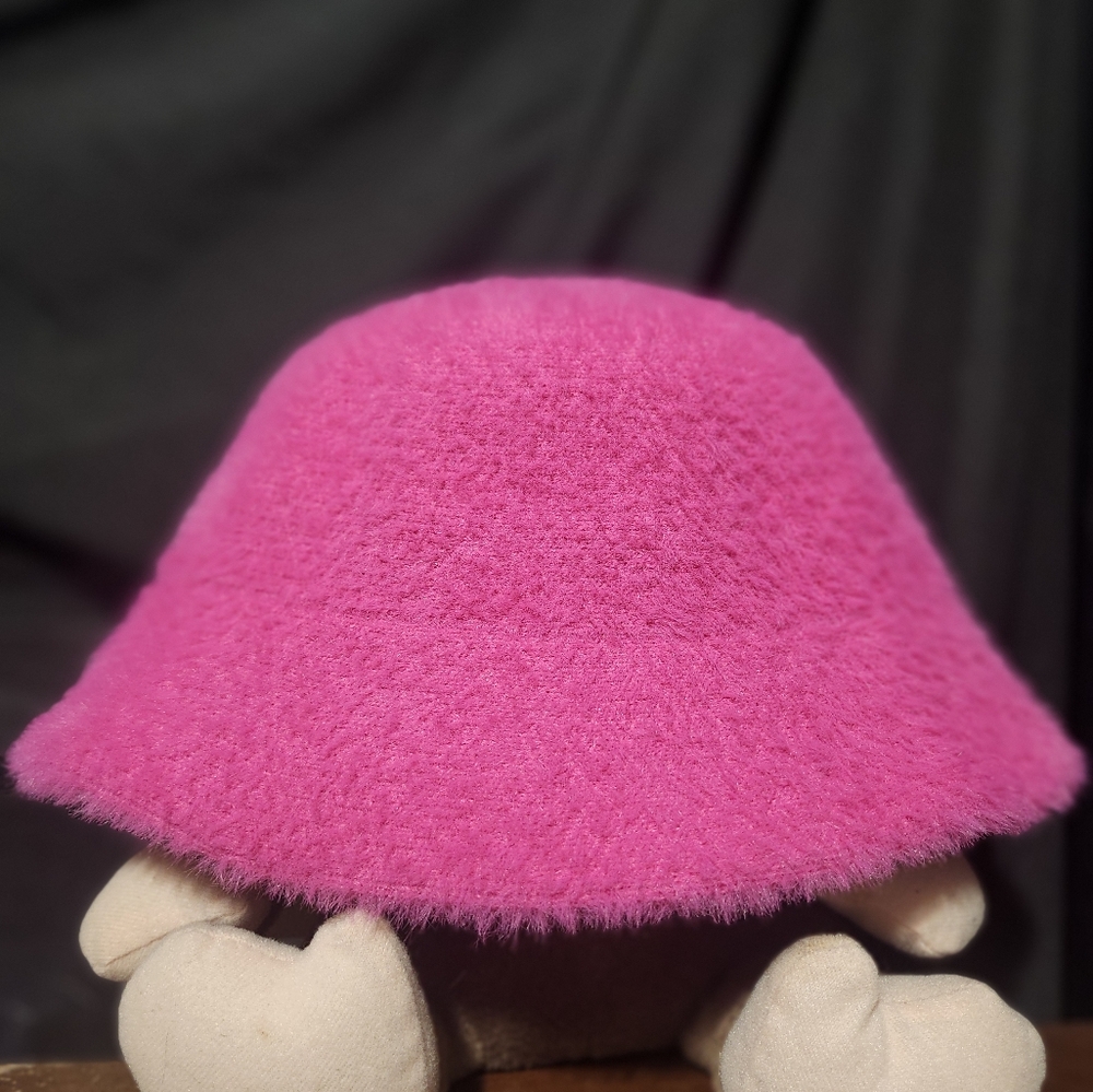 Hot Pink Faux Mohair Hat
